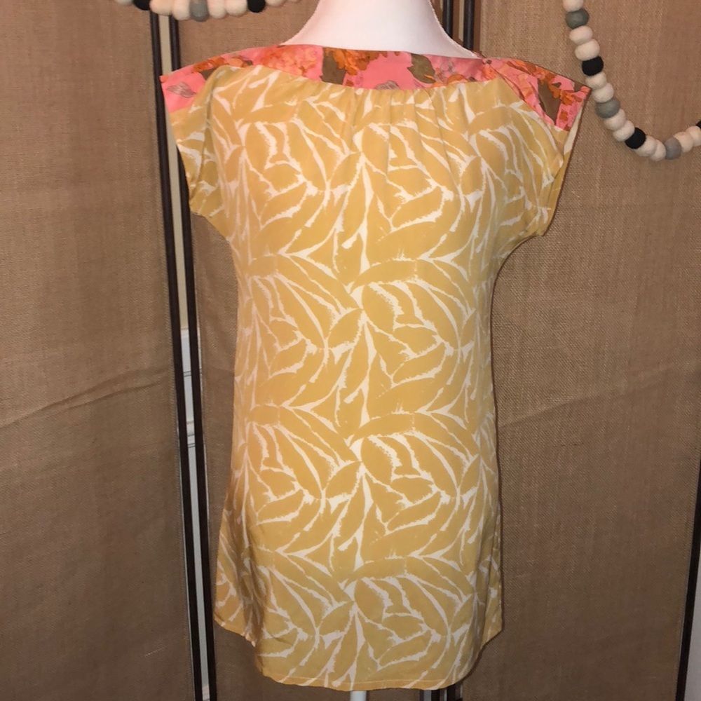 Tucker Silk Long Top Tunic Size P